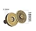 Mini Skater Magnetic Button Clasp Snaps for Sewing Craft Bag Clothing Scrapbooking No Tools Required, 6-Pack (18mm, Bronze)