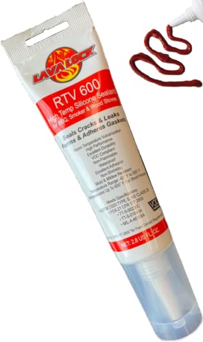 LavaLock RTV 600 F BBQ Grill Smoker Sealer & Gasket Maker High Temp Silicon Adhesive 3 oz. (2.8 Fluid Ounce)