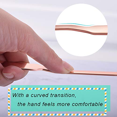 Wxj13 2 Pack Letter Openers Stainless Steel Lightweight Hand Envelope Slitter, Silver And Rose Gold #TOP3