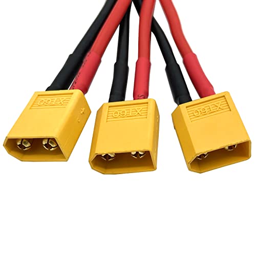 Cable Extensor Divisor Paralelo XT60 1 hembra a 3 machos miniatura 5
