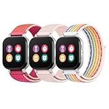 Paquete de 3 correas de nailon para niños compatibles con Gizmo Watch 3 2 1/Gabb Watch 3e 3 2 1/Sync UP Watch/Cosmo Jr Track Watch, correa de velcro suave y transpirable de 20 mm para niños y niñas