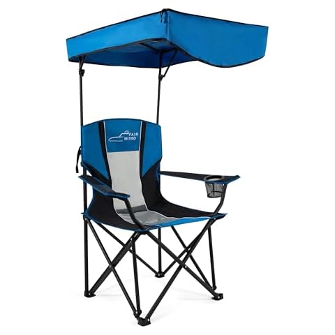 FAIR WIND Oversized Camping Chair with Canopy Cover