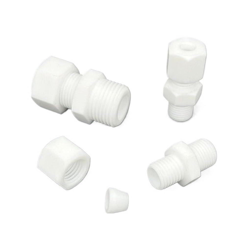 1 Stück BSPT NPT-Außengewinde PTFE-Einzelhülse Wasserleitungszubehör, Rohrverbinder-Kompressionsverschraubung(1/2 BSPT- 25.4mm)