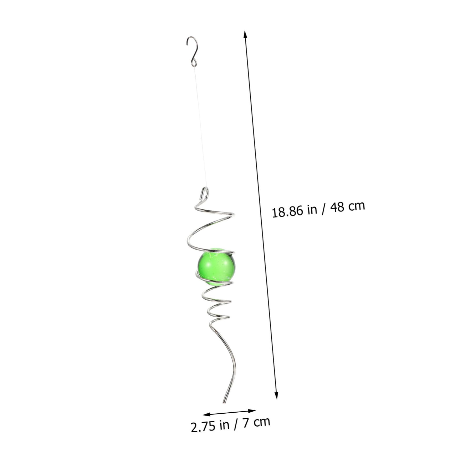 BESTonZON Spiral Tail Tornado Pendant Windmill Outdoor Decorative Gazing Ball Ornament