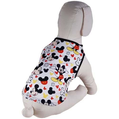 Roupa para Pet Estilo Regata Personalizada com Personagem Disney do Mickey Mouse 2 (Padrão, G1)