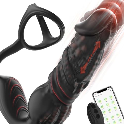 TDLPlus 6-in-1 Prostata-Vibrator mit Stoßfunktion – Analvibrator für Männer mit Penisring aus Silikon, Fernbedienung & App-Steuerung, Stoßender Analdildo, Vibrator Sexspielzeug für Erwachsene TDLPlus 6-in-1 Prostata-Vibrator mit Stoßfunktion – Analvibrator für Männer mit Penisring aus Silikon, Fernbedienung & App-Steuerung, Stoßender Analdildo, Vibrator Sexspielzeug für Erwachsene