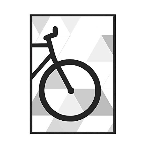 Peinture vélo scandinave 50x70cm toile décorative sans cadre pour rénover votre salon