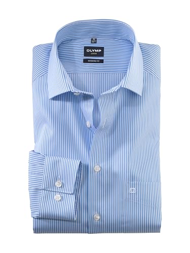 OLYMP Herren Oberhemd Langarm Luxor,Römer Streifen,modern fit,Global...