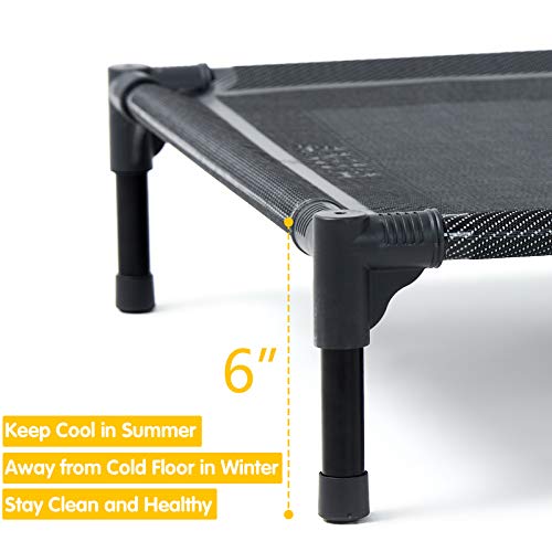 ANWA Elevated Dog Bed Large, Cooling Raised Dog Bed Outdoor & Indoor, Dog Cot Bed for Large Dogs, Chew Proof, Easy to Clean - Thumbnail 5