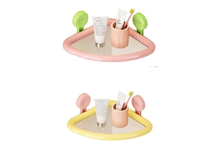 2PCS Shower Caddy with Suction Cups Wall Mounted Bathroom Storage Shelf Picture C