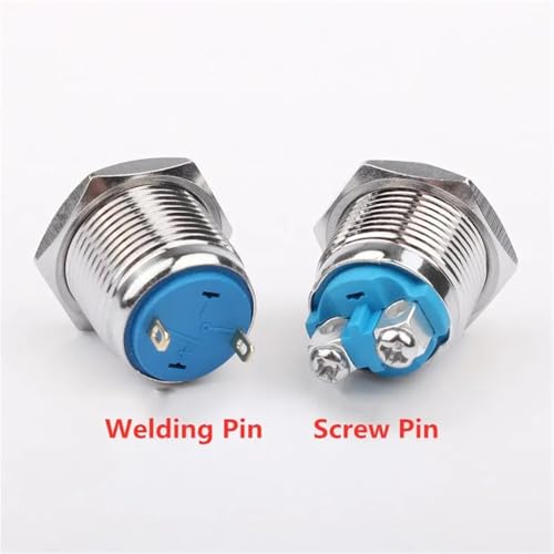 Interruptor pulsador de 19mm normalmente abierto IP66 con soldadura pin 5
