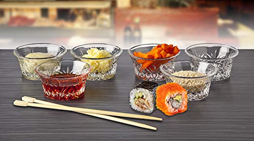 Godinger Bowl Set - Mini Crystal Prep, Dip, Dessert, Bar Dish Bowls - Set Of 6, 2Oz #TOP3
