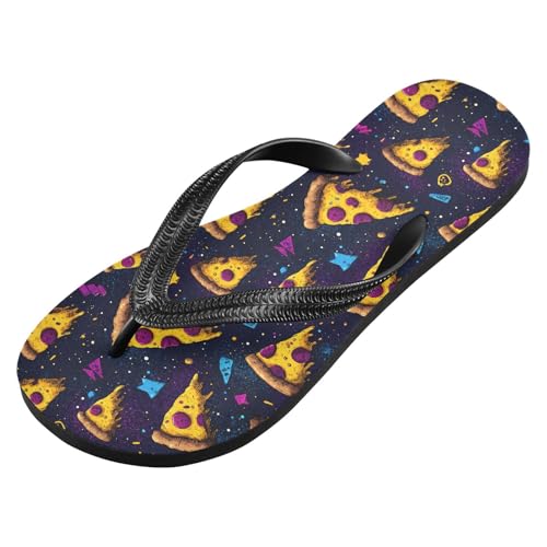 Flip Flop Sandals Cartoon Pizza Print for Women Men Beach Outdoor XS2