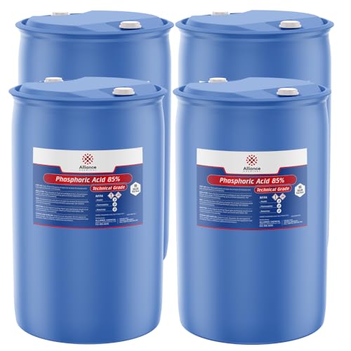 Phosphoric Acid 85% Technical Grade - 4 x 55 Gallon Drums - Bulk Pack for Large-Scale Industrial Processes