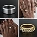 FIASASO 9Pcs Rings for Men Silver Black Mens Rings Stainless Steel Wedding Bands for Men 8MM Width Mens Wedding Band Ring Set Silver Black Male Promise Bands Ring Size 9