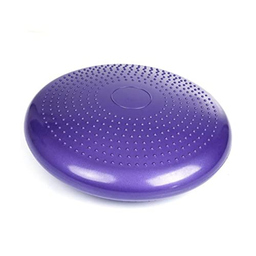 Totority Inflated Wobble Cushion for Core Stability Extra Thick Balance Disc for and Posture Improvement Ergonomic Seat for Sensory Input Purple