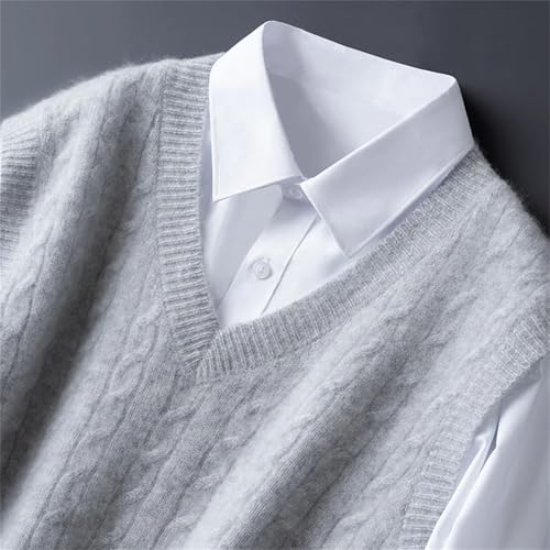 Men's Sweater Vests Waistcoat Casual Business V-Neck Sleeveless Knitted Wool Tank Tops for Spring3