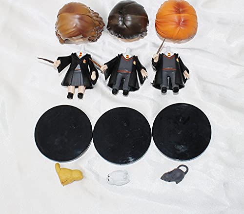 Action Figure Kit 3 Peças Harry Potter Com Mascotes Lindos Com Fotos Reais
