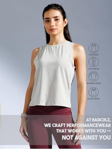 Image of Women's Tank Top | Sleeveless| Gym, Yoga, Running, Pilates | Dri-Fit, Breathable, Compression Poly Lycra Activewear