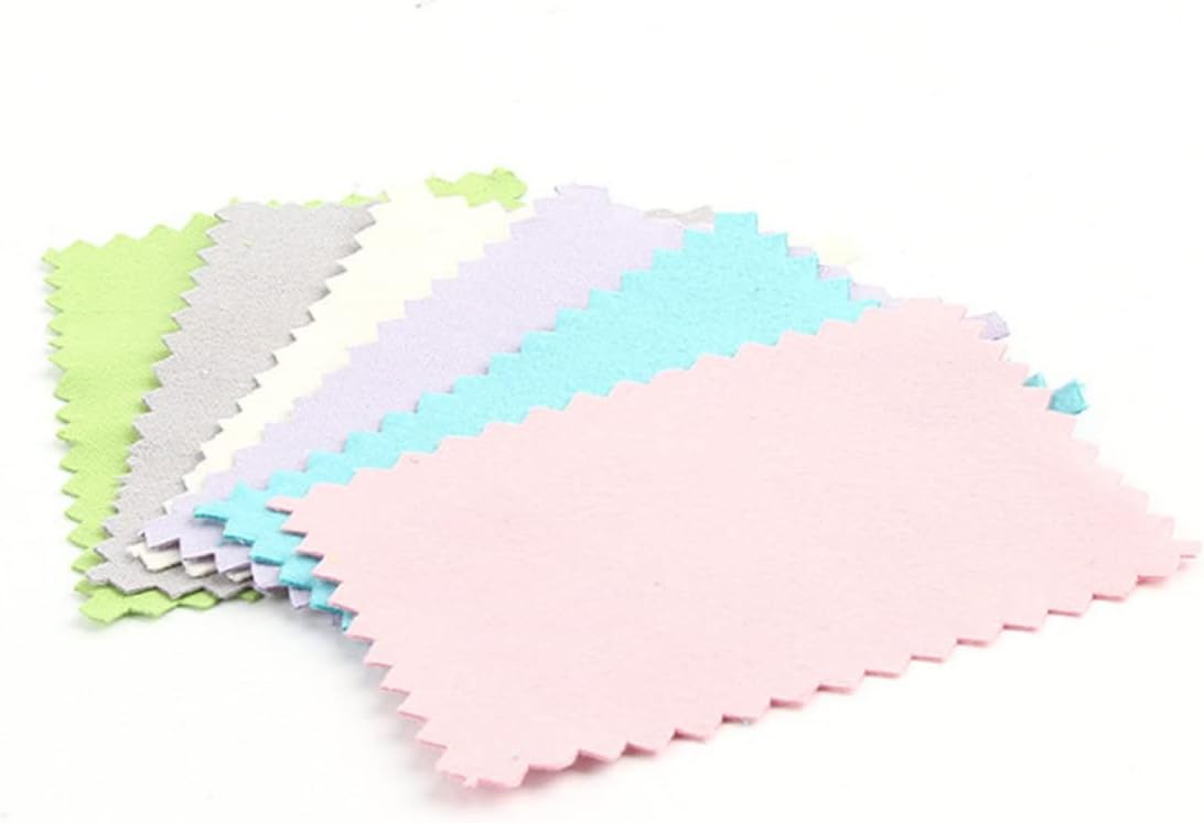 TEHAUX 60pcs Jewelry Cloth Cleaner Silverware Polish Double-Sided Wipe for Gentle Cleaning