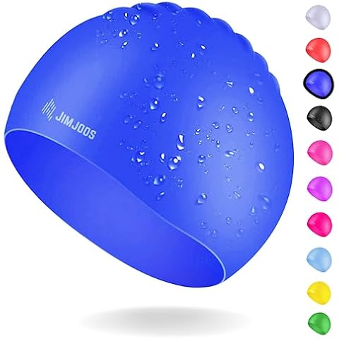 JIMJOOS Waterproof Silicone Kids Swim Cap Cover