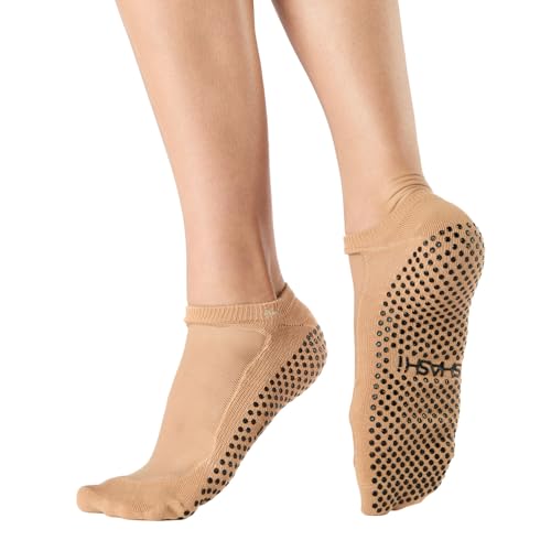 Shashi Nude Mesh Non-Slip Socks for Pilates & Yoga, Small