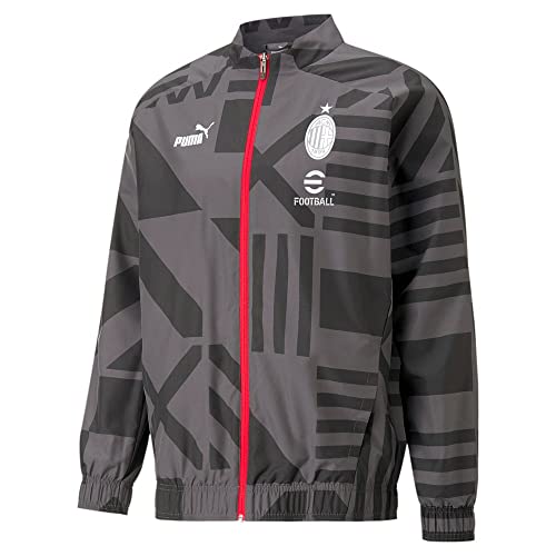 Image of Puma 2022-23 AC Milan Pre-Match Jacket - Puma Black-Asphalt 2XL