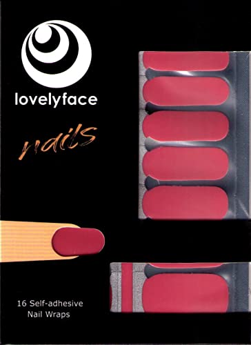 Lovelyface Nails - Bossy Pink - Lot de 16 faux ongles autocollants longue durée - Non toxiques Cover