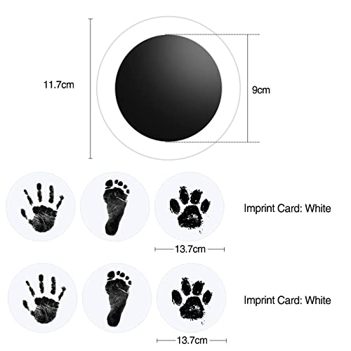 Nabance JLABF8USN1 Ink Pad For Baby Hand And Footprints, 2Pcs Clean Touch Ink Pads With 6 Imprint Cards, Dog Paw Print Kit, Doesn’T Touch Skin, Inkless Print Kit Safe Non-Toxic For Newborn Baby, Family Keepsake thumb #4