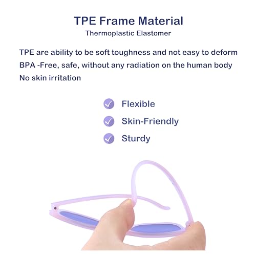 image for COCOSAND Flexible Polarized Baby Sunglasses with Strap UV Protection f