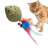Katzenminze Igelspielzeug | Realistisches Igel-förmiges Katzenkauspielzeug mit Schwanzglocke, interaktive Zahnreinigung, Unterhaltung für Indoor-Outdoor-Katzen (199 Zeichen)