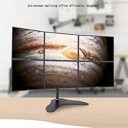 Six Screens Tv Stand Mount, Tilt, Swivel Table Top Tv Stand with V-Shaped Metal Bracket, Tabletop Tv Base Fits 13-27 Inch Led Screen Display Beautiful Scenery