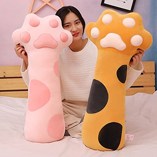 Juguete de Peluche de Pata de Gato Creativa Linda muñeca de Gato Almohada para Dormir Cojín de Confort Decoración de la habitación para niñas/Parejas Rosa 100cm