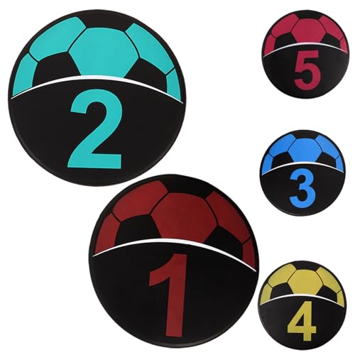 BESPORTBLE 5pcs Soccer Practice Logo Discs TPE Material Training Markers for Sports