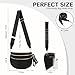 Bum Bag Crossbody Bags for Women Fashion Waist Packs Large Fanny Packs Belt Bag Checkered Purse Handbags Wallets Purses Trendy Shoulder Bag (Black-new, One Size)