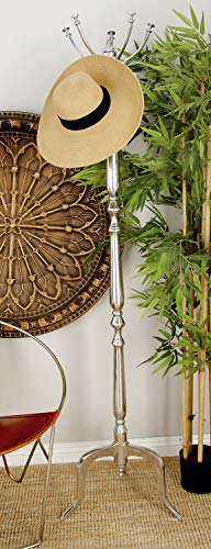 Deco 79 Coat Rack, 18"L x 18"W x 72"H, Silver