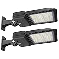 SEURON 300W LED Parking Lot Light, 39000LM 5000K LED Parking Lot Lights Outdoor, Adjustable Arm Mount, IP65 Waterproof Commercial Area Flood Lights for Street Yard Warehouse Garage, ETL Listed-2 Pack