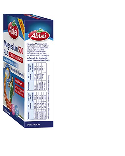 Magnesium Kapseln von Abtei mit 500 mg Magnesium und Vitamin B-Komplex