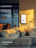 BSEEDLIFE Smart WIFI Rollladenschalter mit Normal Steckdose, Schuko Steckdose+Intelligente Rolladen Zeitschaltuhr Kompatibel mit Alexa/Google Home, Smart Jalousien Schalter Benötigt Nullleiter, Weiß – Ansicht 6