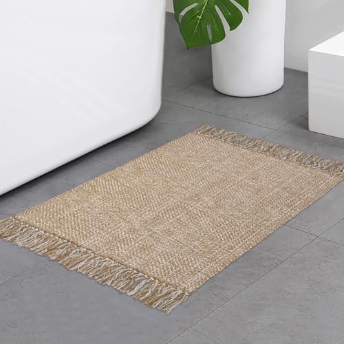 Tapis à franges de coton lavable pour protéger et décorer le couloir - 5
