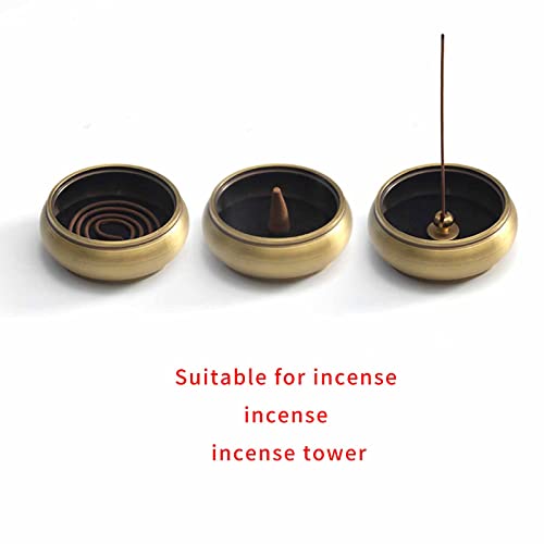 Cone Incense Burner For Incense Cones Pure Brass Vintage Metal Incense Holder Bowl Fireproof Non-Fading Rust-Proof Copper Incense Burner For Office And Home #TOP3