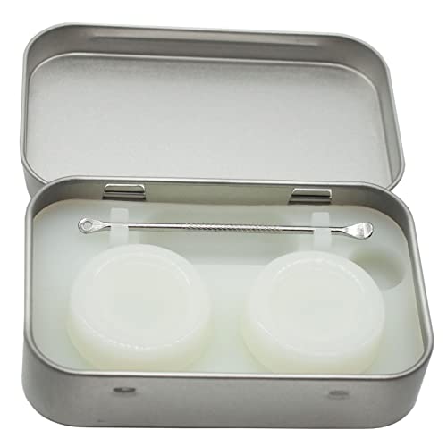 KUVIS Portable 5ml Silicone Wax Containers with Metal Case Non-stick Concentrate Jar (Glow In The Dark)