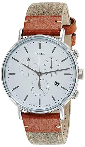 Timex TW2R62000 Fairfield Men's Chronograph Analog Watch Felt/Leather Strap