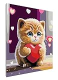 Photo Gallery lituor dipingere con i numeri per adulti,gattino del cuore dipingi con i numeri kit con pennelli e pigmento acrilico per bambini paint by numbers artigianato per casa decora con telaio,45x60cm Photo Gallery lituor dipingere con i numeri per adulti,gattino del cuore dipingi con i numeri kit con pennelli e pigmento acrilico per bambini paint by numbers artigianato per casa decora con telaio,45x60cm