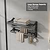 Amazon.com: VOLDRA 24-Inch Towel Rack,Bathroom Towel Shelf with 2 Towel ...