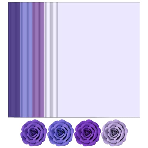Purple Colored Cardstock Art Kraft Cover Stock Paper 65lb/175GSM for Card Construction Making Scrapbooking Printing Quilling and Crafts DIY 4 Shades 40 Sheets 10 Sheet Each Color