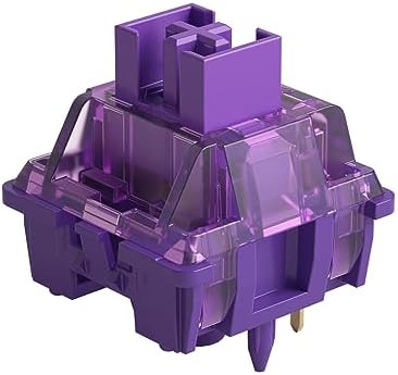 Akko V3 Lavender Purple Pro Keyboard Switch with Dustproof Stem for Mechanical Gaming Keyboard, 5-Pin Tactile Switches Pre-Lubed Switch (45pcs)