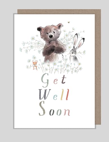 Get Well Soon Large A4 Card - Paper Shed Charming Illustrate