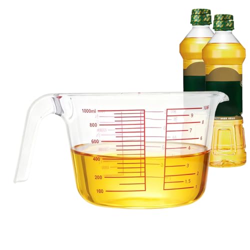 Prestazioni Multifunzione: Questo bicchiere graduato in offre una funzionalità versatile per diverse attività in cucina, consentendo di misurare liquidi, mescolare ingredienti e versare con facilità, migliorando l'efficienza durante la cottura o la preparazione di dolci.