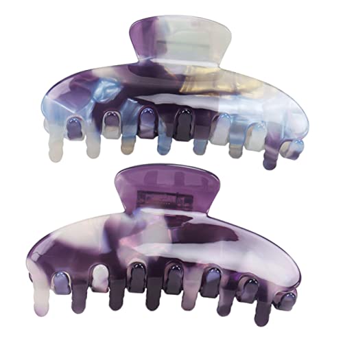 Pince à cheveux large pour cheveux épais qui glissent : lot de 2 pinces crabe solides